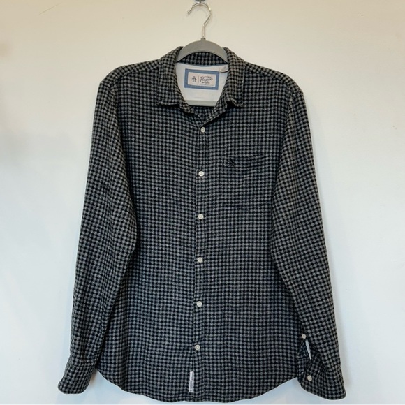 Original Penguin Black and Gray Casual Button Down Shirt - Picture 1 of 6